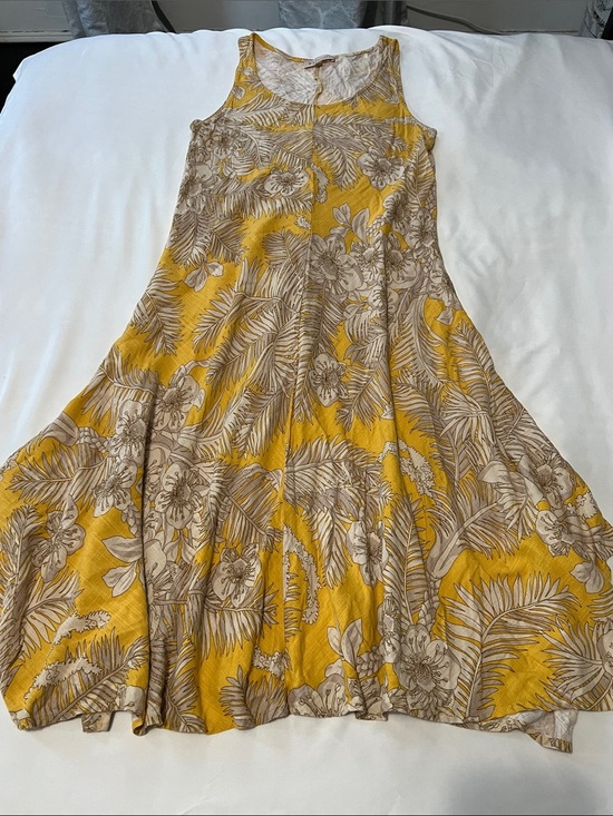Philosophy Dresses & Skirts - Philosophy Linen Tropical Print Tank Dress